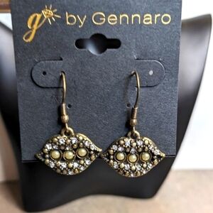 g‎ by Gennaro Gold Tone Dangle Earrings